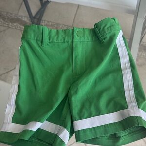 Janie and Jack Green and White Kids Shorts